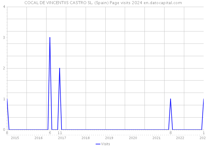 COCAL DE VINCENTIIS CASTRO SL. (Spain) Page visits 2024 