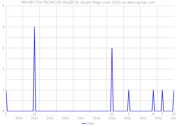 PROYECTOS TECNICOS VALLES SL (Spain) Page visits 2024 