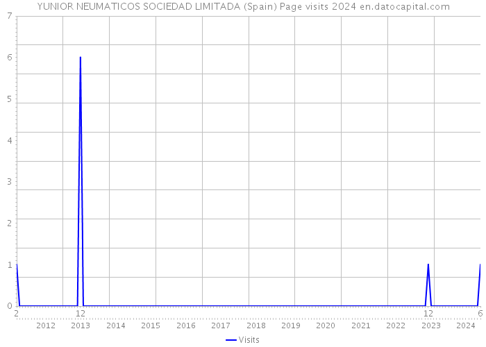 YUNIOR NEUMATICOS SOCIEDAD LIMITADA (Spain) Page visits 2024 