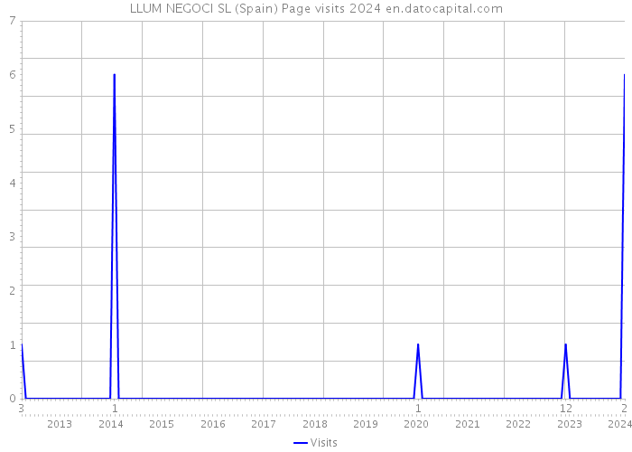 LLUM NEGOCI SL (Spain) Page visits 2024 