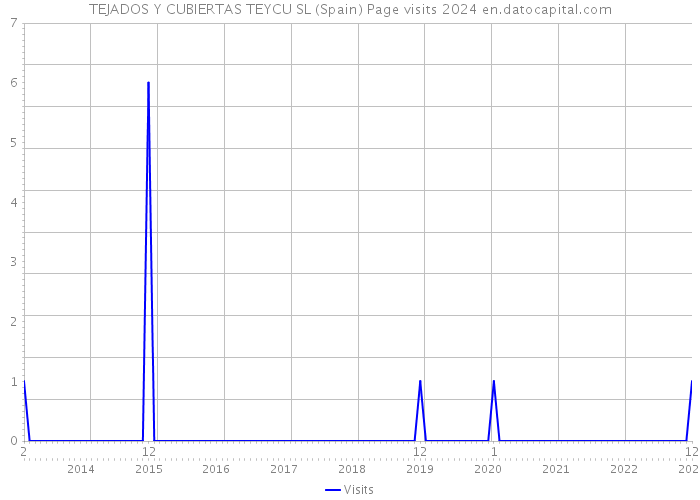 TEJADOS Y CUBIERTAS TEYCU SL (Spain) Page visits 2024 