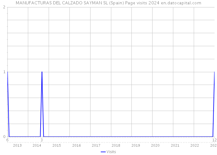 MANUFACTURAS DEL CALZADO SAYMAN SL (Spain) Page visits 2024 