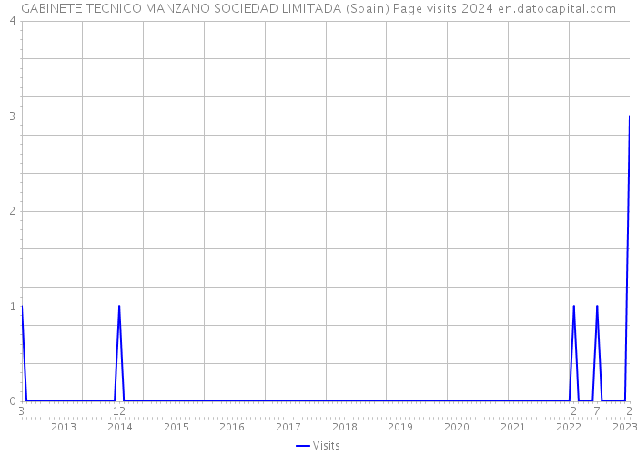 GABINETE TECNICO MANZANO SOCIEDAD LIMITADA (Spain) Page visits 2024 