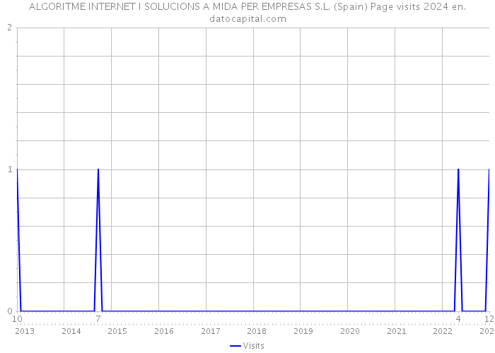 ALGORITME INTERNET I SOLUCIONS A MIDA PER EMPRESAS S.L. (Spain) Page visits 2024 