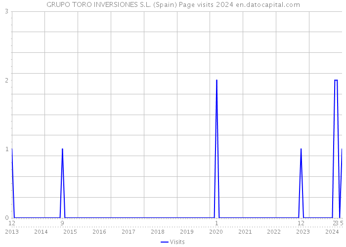 GRUPO TORO INVERSIONES S.L. (Spain) Page visits 2024 