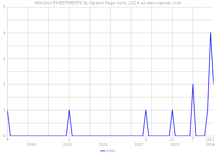 MAGALI INVESTMENTS SL (Spain) Page visits 2024 