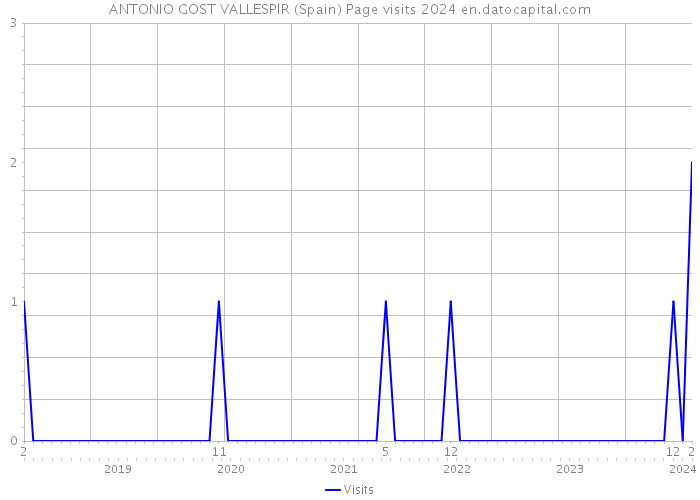 ANTONIO GOST VALLESPIR (Spain) Page visits 2024 