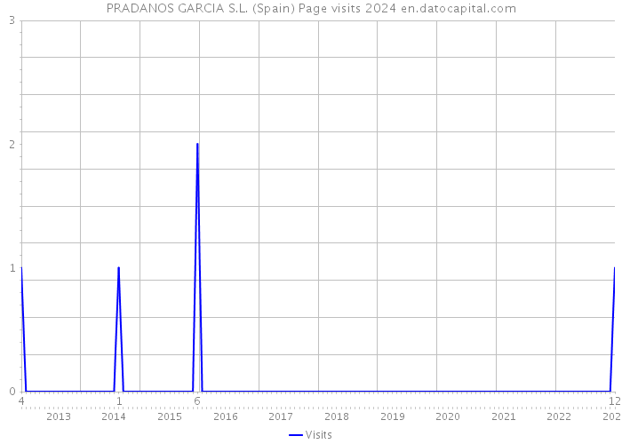 PRADANOS GARCIA S.L. (Spain) Page visits 2024 
