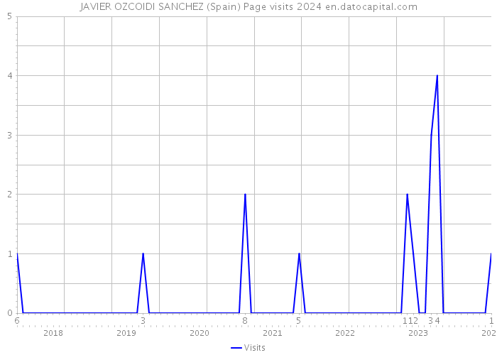 JAVIER OZCOIDI SANCHEZ (Spain) Page visits 2024 