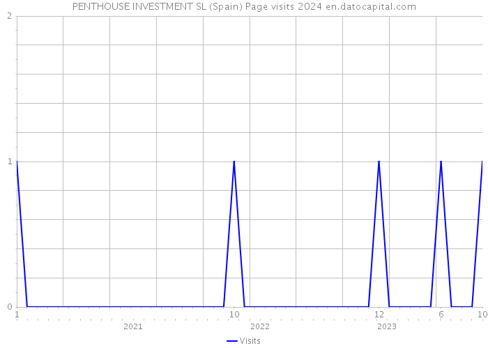 PENTHOUSE INVESTMENT SL (Spain) Page visits 2024 