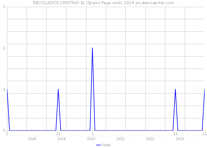 RECICLADOS CRISTINO SL (Spain) Page visits 2024 