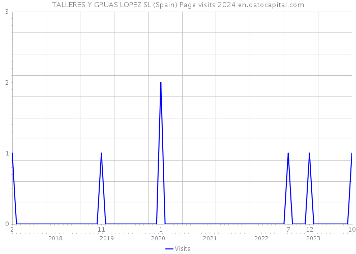 TALLERES Y GRUAS LOPEZ SL (Spain) Page visits 2024 