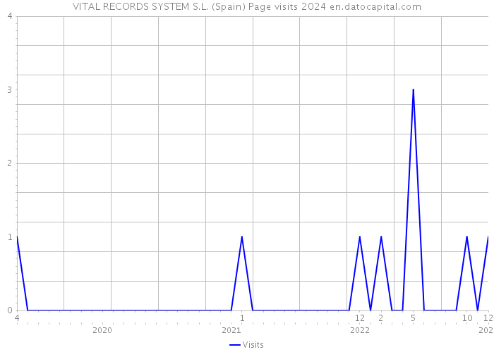 VITAL RECORDS SYSTEM S.L. (Spain) Page visits 2024 