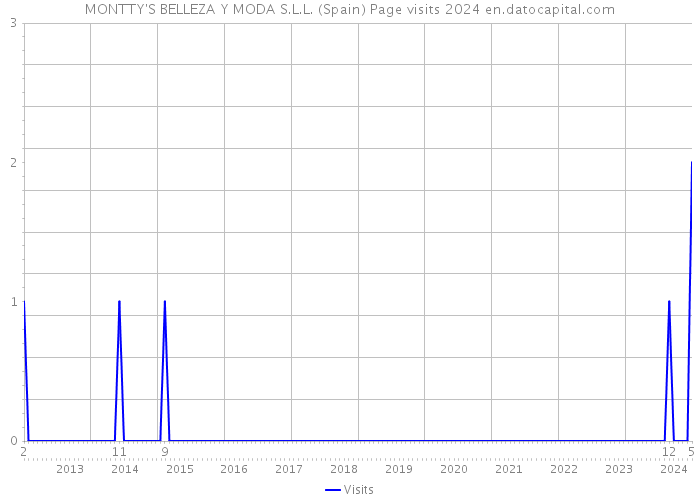 MONTTY'S BELLEZA Y MODA S.L.L. (Spain) Page visits 2024 