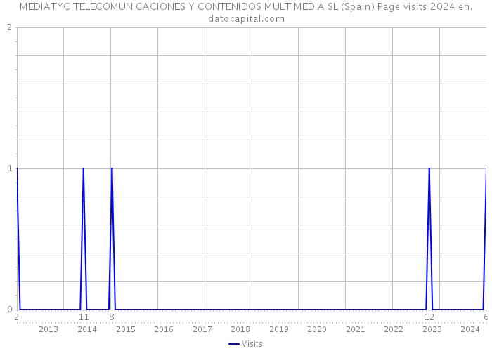 MEDIATYC TELECOMUNICACIONES Y CONTENIDOS MULTIMEDIA SL (Spain) Page visits 2024 