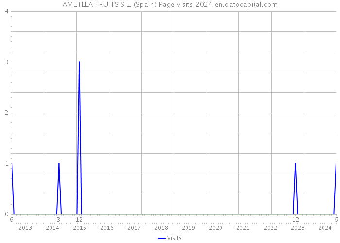 AMETLLA FRUITS S.L. (Spain) Page visits 2024 