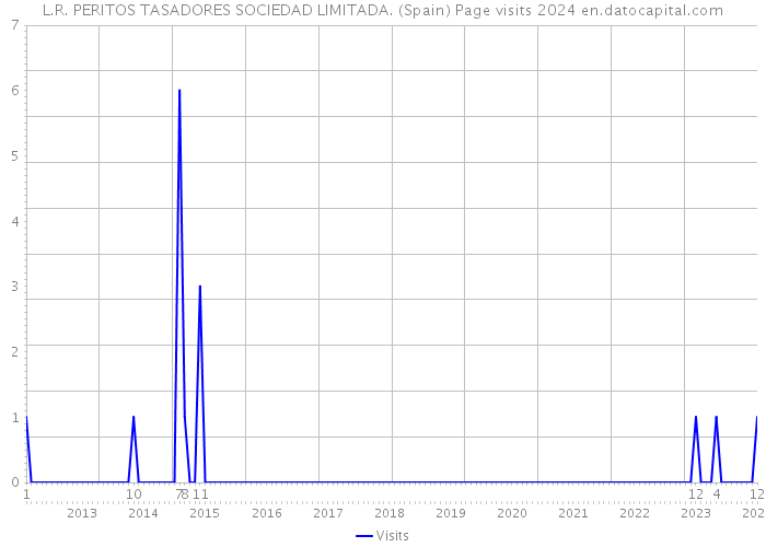 L.R. PERITOS TASADORES SOCIEDAD LIMITADA. (Spain) Page visits 2024 