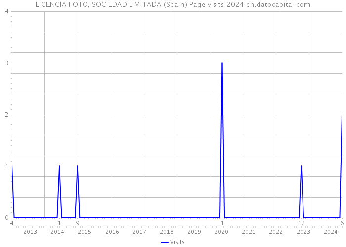 LICENCIA FOTO, SOCIEDAD LIMITADA (Spain) Page visits 2024 