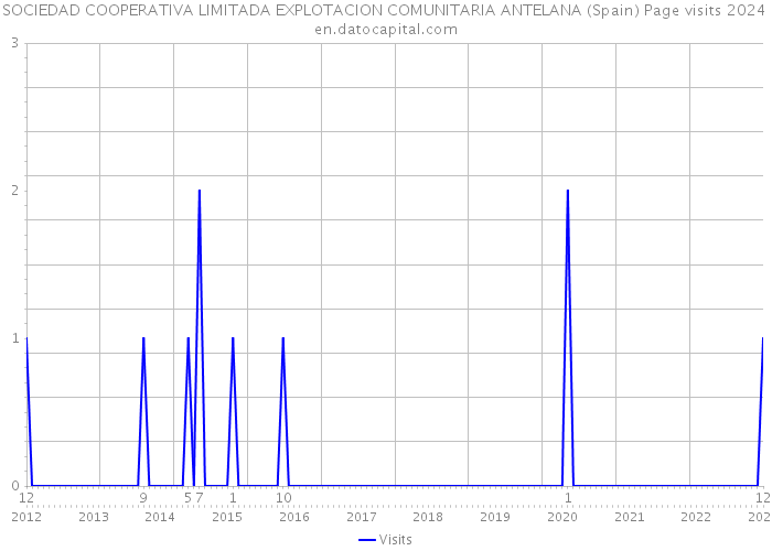 SOCIEDAD COOPERATIVA LIMITADA EXPLOTACION COMUNITARIA ANTELANA (Spain) Page visits 2024 