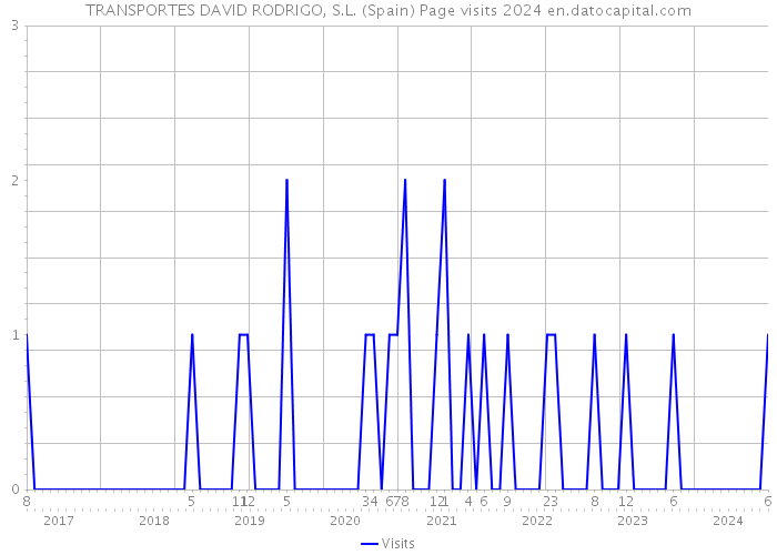 TRANSPORTES DAVID RODRIGO, S.L. (Spain) Page visits 2024 