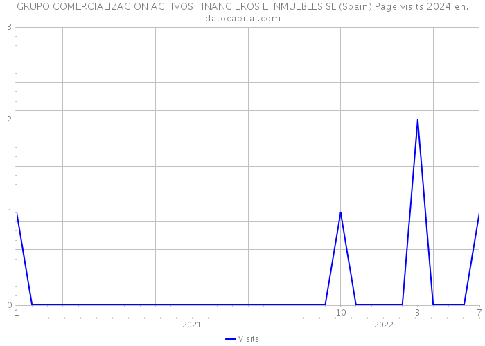 GRUPO COMERCIALIZACION ACTIVOS FINANCIEROS E INMUEBLES SL (Spain) Page visits 2024 