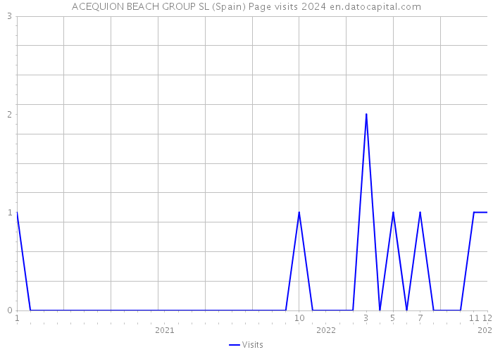 ACEQUION BEACH GROUP SL (Spain) Page visits 2024 