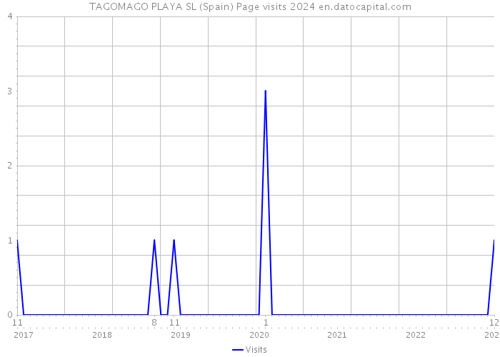 TAGOMAGO PLAYA SL (Spain) Page visits 2024 