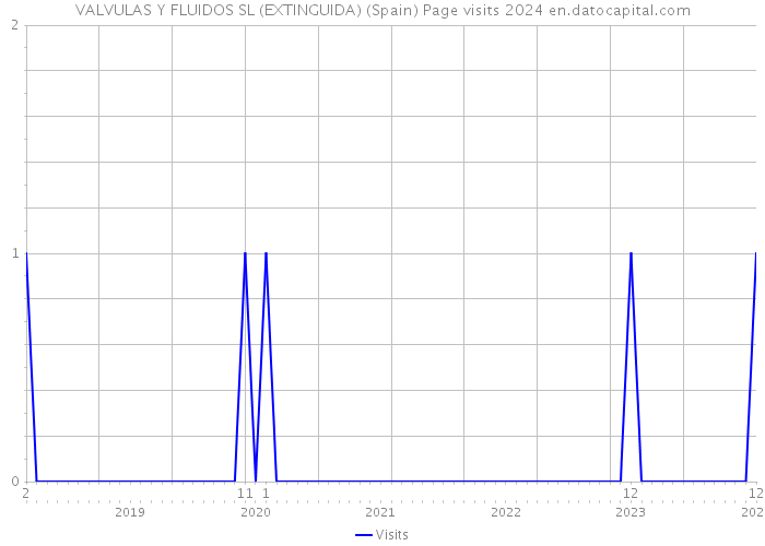 VALVULAS Y FLUIDOS SL (EXTINGUIDA) (Spain) Page visits 2024 