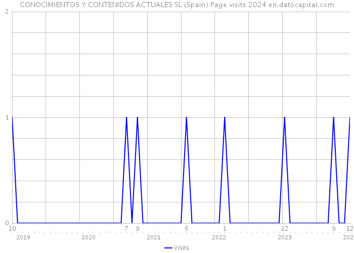 CONOCIMIENTOS Y CONTENIDOS ACTUALES SL (Spain) Page visits 2024 