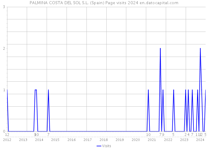 PALMINA COSTA DEL SOL S.L. (Spain) Page visits 2024 