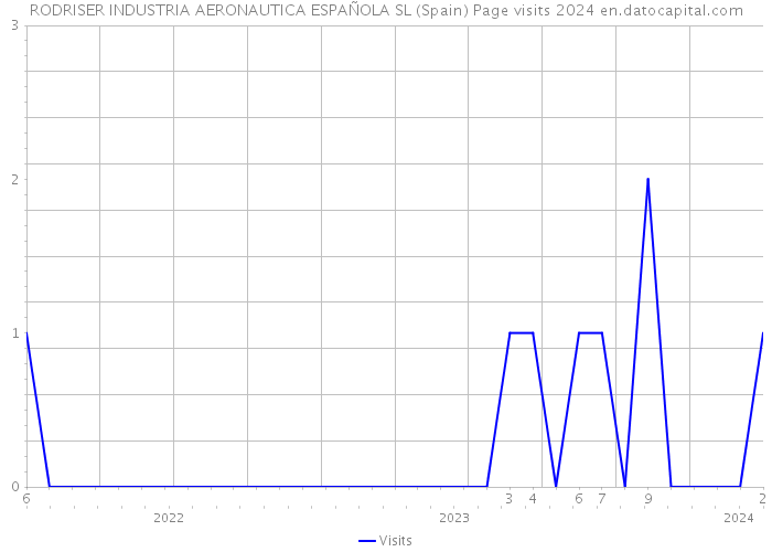 RODRISER INDUSTRIA AERONAUTICA ESPAÑOLA SL (Spain) Page visits 2024 