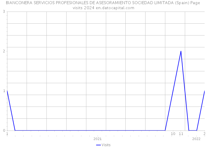 BIANCONERA SERVICIOS PROFESIONALES DE ASESORAMIENTO SOCIEDAD LIMITADA (Spain) Page visits 2024 