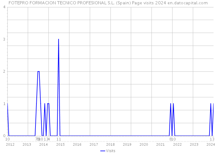 FOTEPRO FORMACION TECNICO PROFESIONAL S.L. (Spain) Page visits 2024 