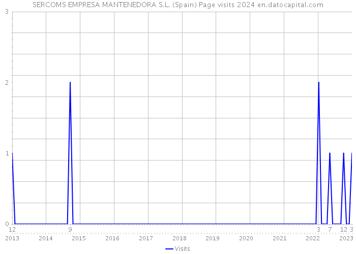 SERCOMS EMPRESA MANTENEDORA S.L. (Spain) Page visits 2024 