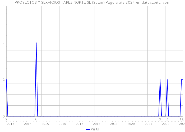 PROYECTOS Y SERVICIOS TAPEZ NORTE SL (Spain) Page visits 2024 