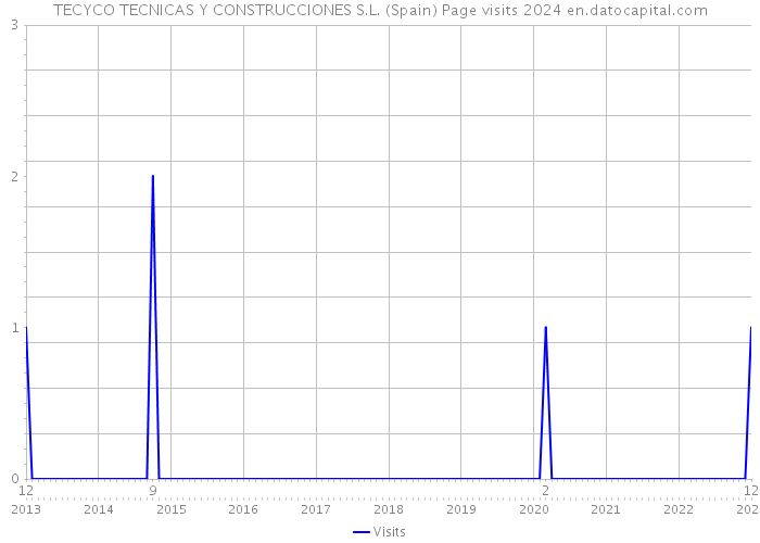 TECYCO TECNICAS Y CONSTRUCCIONES S.L. (Spain) Page visits 2024 