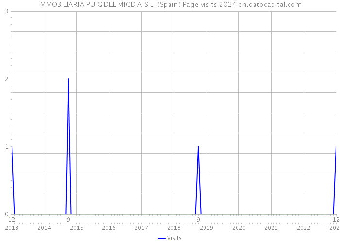 IMMOBILIARIA PUIG DEL MIGDIA S.L. (Spain) Page visits 2024 