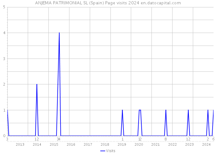 ANJEMA PATRIMONIAL SL (Spain) Page visits 2024 