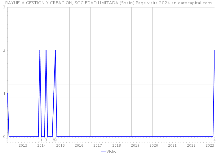 RAYUELA GESTION Y CREACION, SOCIEDAD LIMITADA (Spain) Page visits 2024 