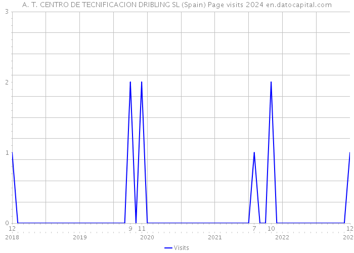 A. T. CENTRO DE TECNIFICACION DRIBLING SL (Spain) Page visits 2024 