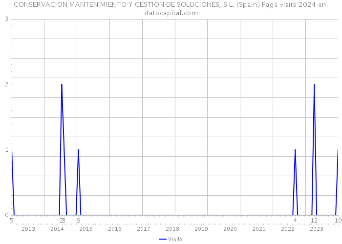 CONSERVACION MANTENIMIENTO Y GESTION DE SOLUCIONES, S.L. (Spain) Page visits 2024 