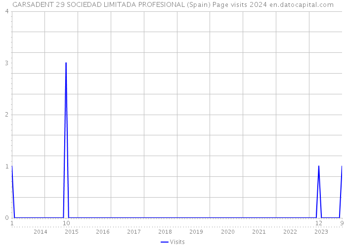 GARSADENT 29 SOCIEDAD LIMITADA PROFESIONAL (Spain) Page visits 2024 