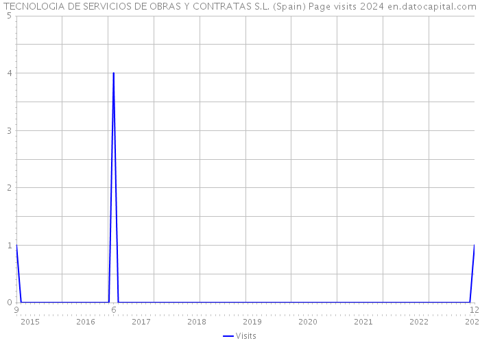 TECNOLOGIA DE SERVICIOS DE OBRAS Y CONTRATAS S.L. (Spain) Page visits 2024 