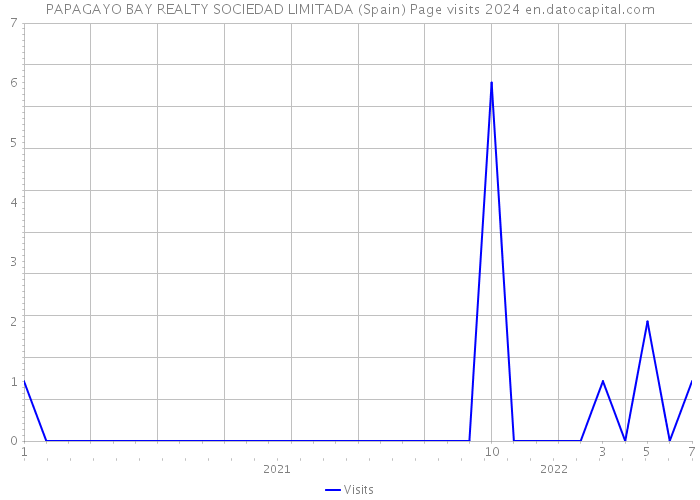 PAPAGAYO BAY REALTY SOCIEDAD LIMITADA (Spain) Page visits 2024 