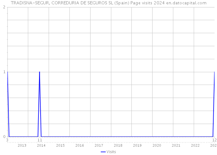 TRADISNA-SEGUR, CORREDURIA DE SEGUROS SL (Spain) Page visits 2024 