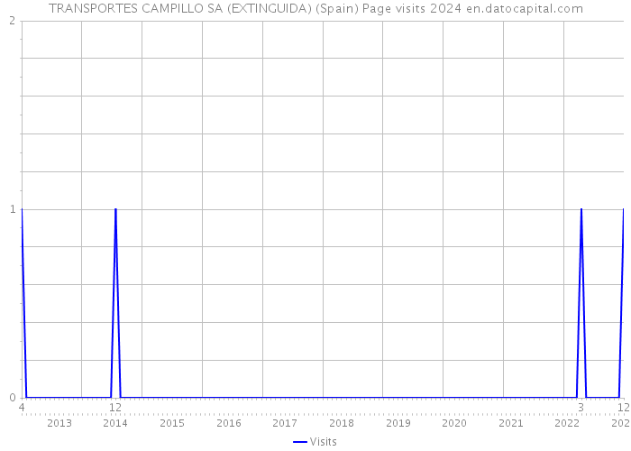 TRANSPORTES CAMPILLO SA (EXTINGUIDA) (Spain) Page visits 2024 