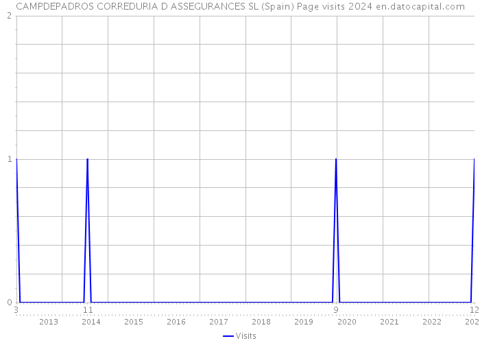 CAMPDEPADROS CORREDURIA D ASSEGURANCES SL (Spain) Page visits 2024 