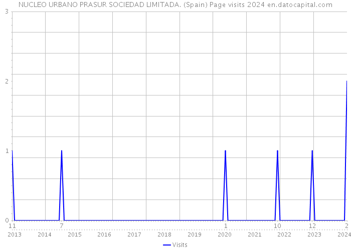 NUCLEO URBANO PRASUR SOCIEDAD LIMITADA. (Spain) Page visits 2024 