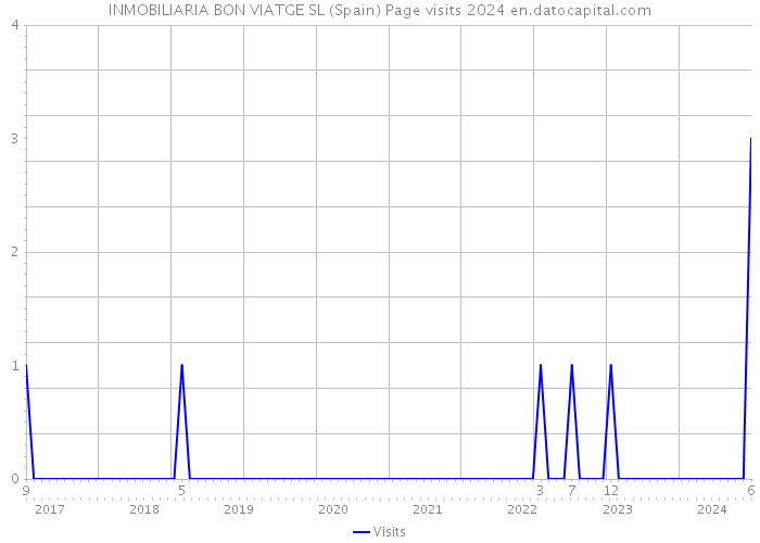 INMOBILIARIA BON VIATGE SL (Spain) Page visits 2024 