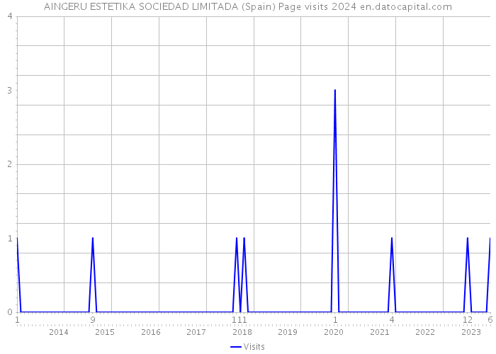 AINGERU ESTETIKA SOCIEDAD LIMITADA (Spain) Page visits 2024 